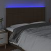 vidaXL Čelo postele s LED tmavě hněd&aacute; 200x5x118/128 cm textil