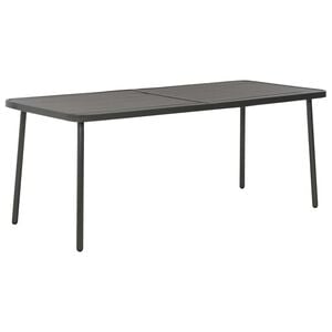 vidaXL Zahradn&iacute; stůl tmavě &scaron;ed&yacute; 180 x 83 x 72 cm ocel