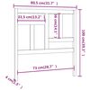 vidaXL Čelo postele 80,5 x 4 x 100 cm masivní borovice