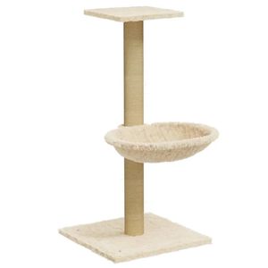 vidaXL &Scaron;krabadlo pro kočky se sisalov&yacute;m sloupkem kr&eacute;mov&eacute; 74 cm