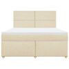 vidaXL Box spring postel s matrac&iacute; kr&eacute;mov&aacute; 180x200 cm textil