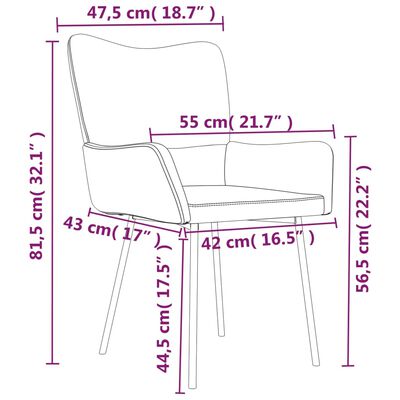 vidaXL jídelní židle 2 ks krémové samet