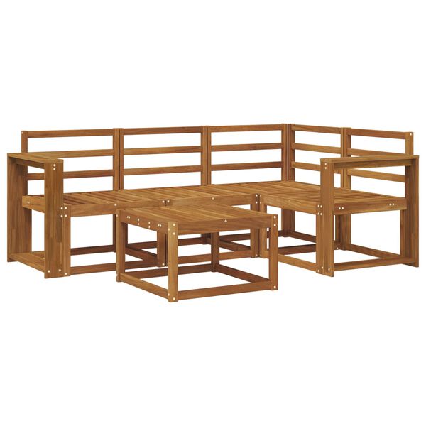 vidaXL Venkovn&iacute; pohovkov&aacute; souprava 5 pcs Př&iacute;rodn&iacute;