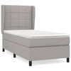vidaXL Box spring postel s matrac&iacute; světle &scaron;ed&aacute; 90x200 cm textil