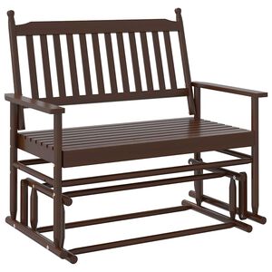 vidaXL Lavice glider hnědá 118 x 70 x 104,5 cm masivní topolové dřevo