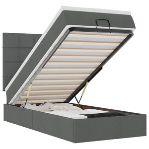 vidaXL Osmansk&aacute; postel s matrac&iacute; & LED tmavě &scaron;ed&aacute; 90x200 cm l&aacute;tka