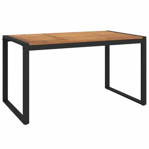 vidaXL Zahradn&iacute; stůl s nohami ve tvaru U 140x80x75 cm masivn&iacute; ak&aacute;cie