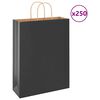 vidaXL Pap&iacute;rov&eacute; ta&scaron;ky 250 ks s uchy čern&eacute; 32x12x42 cm