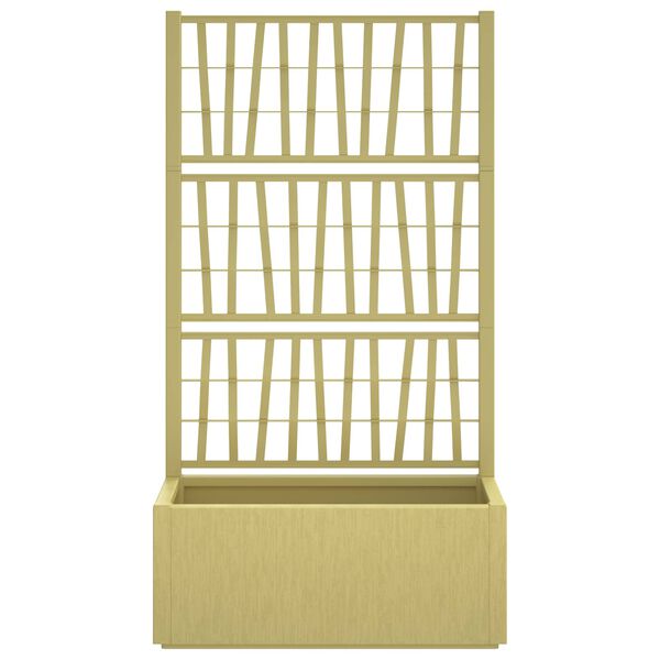 vidaXL Zahradn&iacute; květin&aacute;č s trellisem Zelen&aacute; 80 x 36 x 140 cm PP