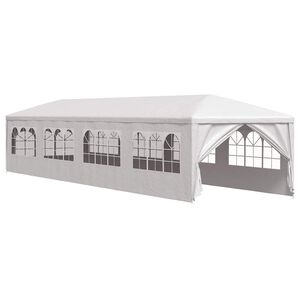 vidaXL Zahradn&iacute; party stan 3x12 m b&iacute;l&yacute;