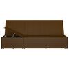 vidaXL Rozkládací zahradní lehátko s poduškou polyratan hnědé