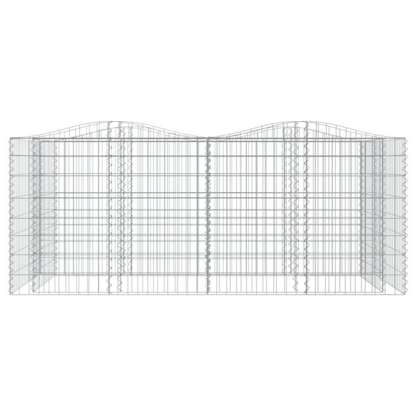 vidaXL Klenut&yacute; gabion vyv&yacute;&scaron;en&yacute; z&aacute;hon 200x100x100 cm pozinkovan&eacute; železo