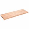 vidaXL N&aacute;stěnn&aacute; police hněd&aacute; 140x50x(2-4)cm o&scaron;etřen&yacute; masivn&iacute; dub