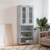 vidaXL Skř&iacute;ň highboard betonově &scaron;ed&aacute; 69,5x34x180 cm kompozitn&iacute; dřevo