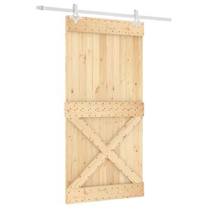 vidaXL Posuvn&eacute; dveře 100 x 210 cm Masivn&iacute; borov&eacute; dřevo (neupraven&eacute;)