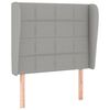 vidaXL Čelo postele typu u&scaron;&aacute;k světle &scaron;ed&eacute; 93 x 23 x 118/128 cm textil