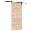 vidaXL Posuvn&eacute; dveře Př&iacute;rodn&iacute; 100 x 208 cm Masivn&iacute; borovicov&eacute; dřevo