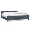 vidaXL Box spring postel s matrac&iacute; tmavě &scaron;ed&aacute; 180x210 cm samet