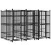 vidaXL Venkovn&iacute; ps&iacute; kotec ocel 5,53 m&sup2;