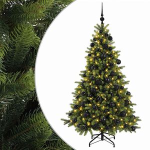 vidaXL Uměl&yacute; v&aacute;nočn&iacute; stromek s v&aacute;nočn&iacute;mi koulemi 180 cm 300 LED