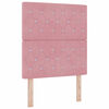 vidaXL LED box spring postel s matrac&iacute; s čelo Růžov&aacute; 80 x 200 cm samet