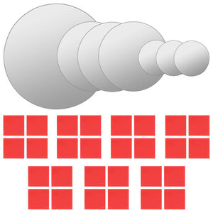 vidaXL Sada nástěnných zrcadel 7 kusů kulaté sklo