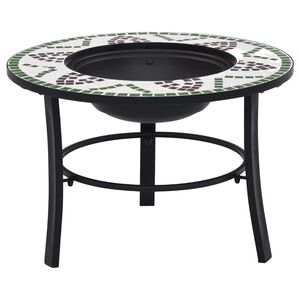 vidaXL Mozaikov&eacute; ohni&scaron;tě zelen&eacute; 68 cm keramika