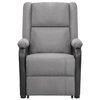 vidaXL Zvedací masážní křeslo světle šedé textil