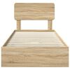 vidaXL Postel s &uacute;ložn&yacute;m prostorem s čelo Sonoma dub 100 x 200 cm
