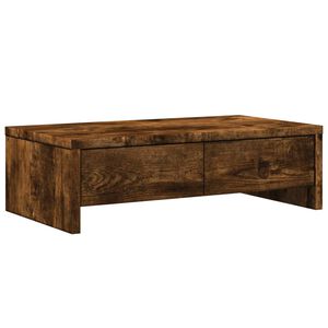 vidaXL Stojan na monitor se z&aacute;suvkami kouřov&yacute; dub 50x27x15 cm kompozit