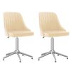 vidaXL Otočn&eacute; j&iacute;deln&iacute; židle 2 ks kr&eacute;mov&eacute; samet
