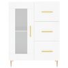 vidaXL Skř&iacute;ň highboard b&iacute;l&aacute; 69,5 x 34 x 180 cm kompozitn&iacute; dřevo