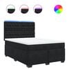 vidaXL Box spring postel s matrac&iacute; čern&aacute; 160x200 cm samet