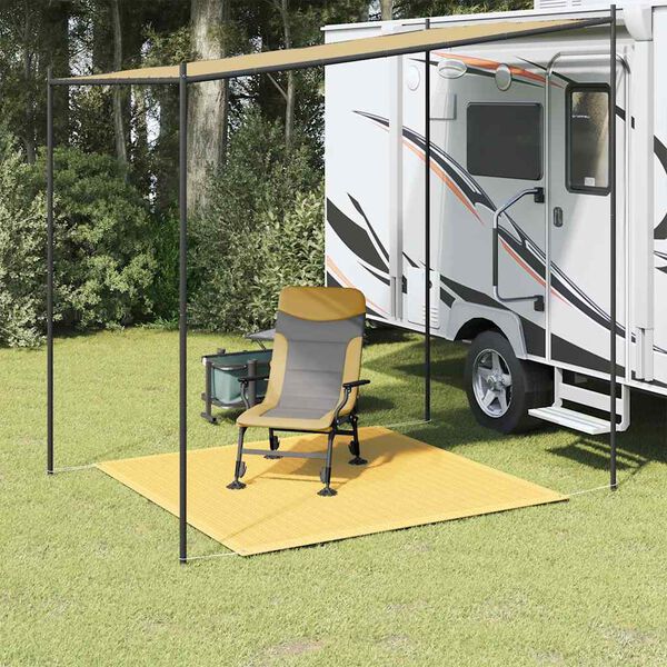 vidaXL Koberec do stanu b&eacute;žov&yacute; 250 x 250 cm HDPE