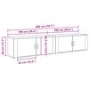 vidaXL N&aacute;stěnn&yacute; TV skř&iacute;ňov&yacute; set 2 pcs Čern&yacute; dub 100 x 34,5 x 40 cm