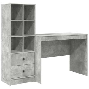vidaXL Stůl Betonově &scaron;ed&aacute; 145.5 x 50 x 127 cm 2 ks