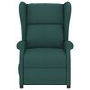 vidaXL Elektrick&eacute; mas&aacute;žn&iacute; křeslo u&scaron;&aacute;k tmavě zelen&eacute; textil