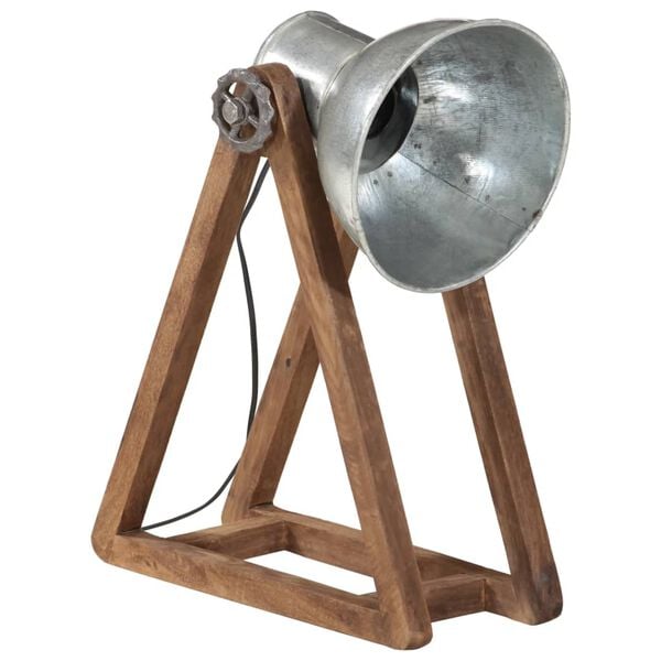 vidaXL Stoln&iacute; lampa 25 W vintage stř&iacute;brn&aacute; 30 x 17 x 40 cm E27