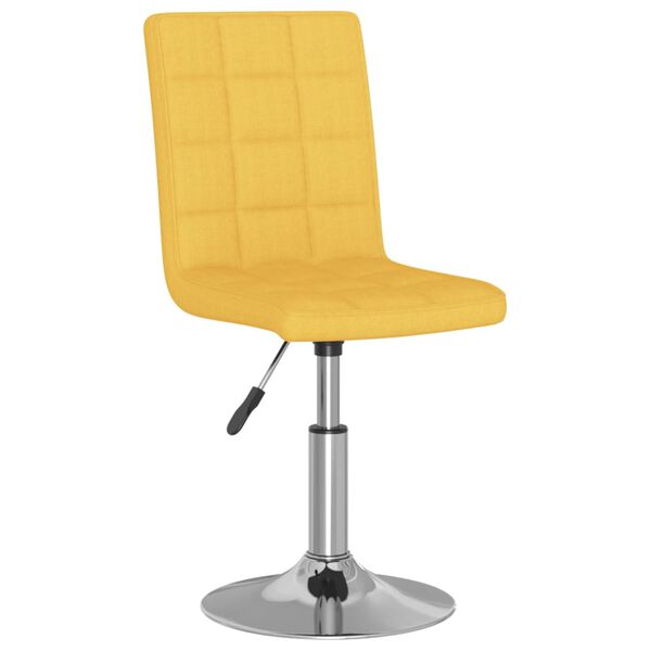 vidaXL Otočn&eacute; j&iacute;deln&iacute; židle 2 ks hořčicově žlut&eacute; textil