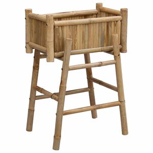 vidaXL Zahradn&iacute; květin&aacute;č s drž&aacute;kem Př&iacute;rodn&iacute; 50 x 38 x 74 cm Bambus