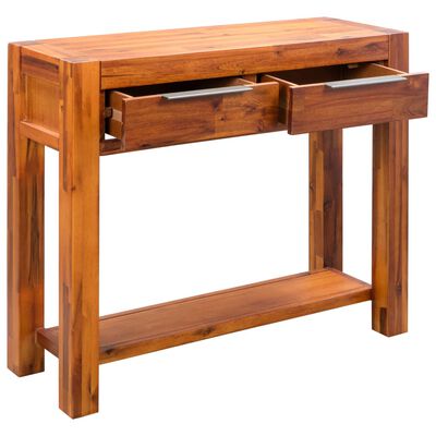 vidaXL Konzolový stolek z masivního akáciového dřeva 86 x 30 x 75 cm
