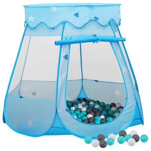 vidaXL Dětsk&yacute; stan na hran&iacute; s 250 m&iacute;čky modr&yacute; 102 x 102 x 82 cm