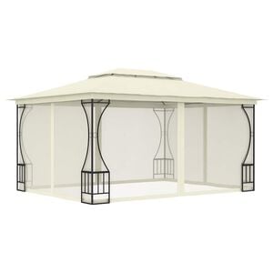 vidaXL Alt&aacute;n se s&iacute;ťovinou 300 x 400 x 265 cm kr&eacute;mov&yacute;