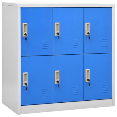 vidaXL Uzamykatelná skříň světle šedá a modrá 90 x 45 x 92,5 cm ocel