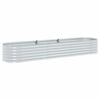 vidaXL Vyv&yacute;&scaron;en&yacute; z&aacute;hon 320 x 80 x 44 cm pozinkovan&aacute; ocel stř&iacute;brn&yacute;