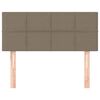 vidaXL Čelo postele taupe 100x5x78/88 cm textil