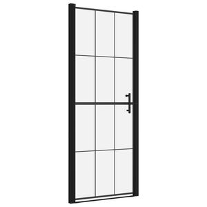 vidaXL Sprchov&eacute; dveře tvrzen&eacute; sklo 81 x 195 cm čern&eacute;