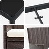 vidaXL Zahradní jídelní souprava s polštářem 3 pcs Hnědá polyratan
