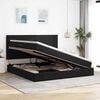 vidaXL Postel s úložným prostorem a LED osvětlením Černá 200 x 200 cm