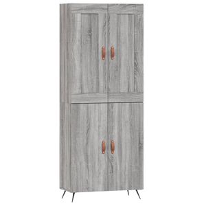 vidaXL Skř&iacute;ň highboard &scaron;ed&aacute; sonoma 69,5 x 34 x 180 cm kompozitn&iacute; dřevo